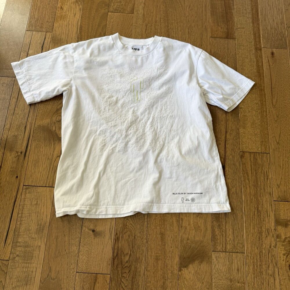 Uniqlo Billie Eilish x Takashi Murakami Graphic T Shirt Men's Medium White Rare